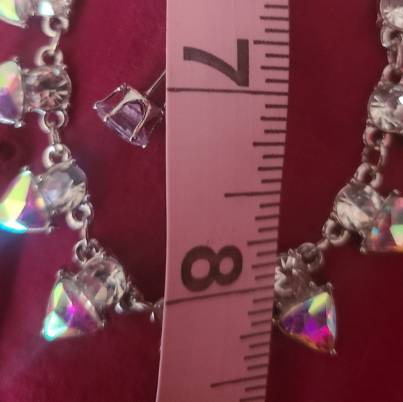 CUBIC ZIRCONIA! ESTATE SALE FIND - NECKLACE AND EARRING SET! - Picture 5 of 6